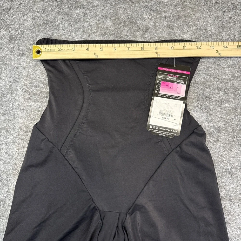 NWT Maidenform Firm Foundations High Waist Thigh‎ Slimmer shapewear black medium